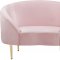 Ritz Sofa 659 in Pink Velvet Fabric by Meridian w/Options