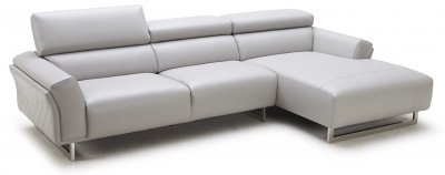 1972 Sectional Sofa in White Premium Leather by J&M