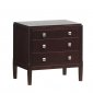 Three drawer Dark Cappuccino Finish Classic Nightstand