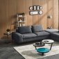 Cascade Sectional Sofa in Dark Grey Fabric by VIG