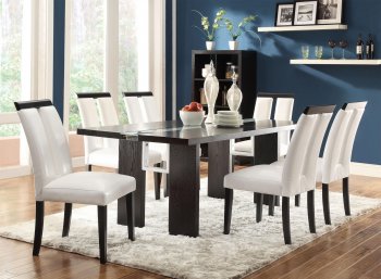 Kenneth Dining Table 104561 in Black by Coaster w/Options [CRDS-104561 Kenneth]