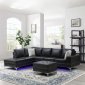 U97 Sectional Sofa in Charcoal by Global w/LED