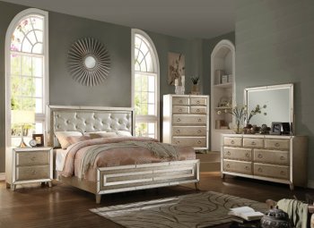 Voeville Bedroom 21000 in Antique Gold by Acme w/Options [AMBS-21000 Voeville]