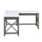 Zahrah Writing Desk OF00058 Marble Top & Weathered Gray by Acme