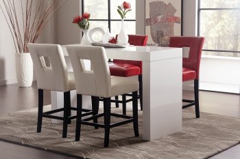 Callaghan Counter Ht. Dining Set 5Pc 109368 in White by Coaster [CRDS-109368-Callaghan]