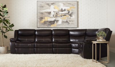 Jackie Motion Sectional Sofa in Java PU by Klaussner