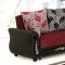 Leydi Sofa Bed in Palermo Red Fabric by Rain w/Optional Items