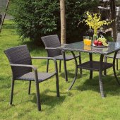 Ayesha Outdoor Patio Dining 5Pc Set CM-OT1850 in Gray