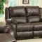 Zuriel Motion Sofa 52280 in Brown PU by Acme w/Options