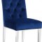 Juno Dining Chair 732 Set of 2 in Navy Velvet Fabric by Meridian