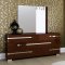 Volare Bedroom in High Gloss Walnut by At Home USA w/Options