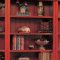 Destressed Cherry Finish Mission Styled Bookcase