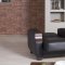 Euro Moda Sofa Bed in Black Leatherette by Casamode w/Options