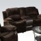 50470 Masaccio Motion Sofa Dark Brown Fabric by Acme w/Options