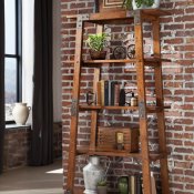 Holverson Bookcase 1715-12 in Rustic Acacia by Homelegance