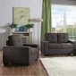 Platinum III 52930 Sofa & Loveseat in Charcoal Fabric by Acme