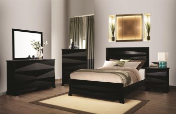 Karolina 203671 Bedroom in Black by Coaster w/Options [CRBS-203671 Karolina]