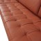 Hampton Sectional Sofa in Pumpkin Premium Leather by J&M