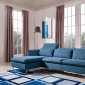 Aleida Sectional Sofa 1669 in Blue Fabric by VIG w/Metal Legs