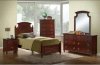 Leila Kids Bedroom 4Pc Set in Cherry by Global w/Options