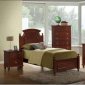 Leila Kids Bedroom 4Pc Set in Cherry by Global w/Options