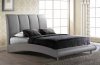 8272 Upholstered Bed in Grey Leatherette by Global