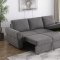 Samantha Sleeper Sectional Sofa 511088 in Gray Fabric by Coaster