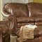 Leather Italia Pecan Duplin Sofa & Loveseat Set w/Options