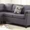 Cleavon Sectional Sofa 51550 in Gray Linen Fabric by Acme