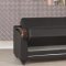 Divamax Sofa Bed in Black Leatherette by Casamode w/Options