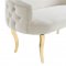 Adina Loveseat TOV-S137 in White Velvet Fabric by TOV Furniture