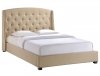 Lydia Bed in Beige Fabric by Modway