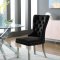 Carmen Dining Chair 743 Set of 2 Black Velvet Fabric by Meridian