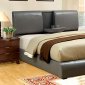 CM7027GY Webster Platform Bed in Gray Padded Leatherette