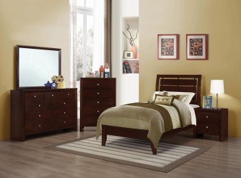 Serenity Kids Bedroom Set 4Pc 201971 in Merlot by Coaster [CRKB-201971 Serenity]