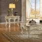 Grace 287 Coffee Table in Pearl White w/Marble Top & Options