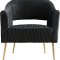 Monroe Sofa 696 in Black Velvet Fabric by Meridian w/Options