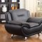 1074 Sofa in Grey & Black Faux Leather w/Options