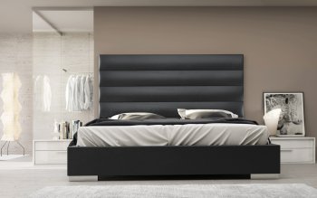 MD319 Prince Bed by Modloft in Dark Slate Bonded Leather [MLBS-MD319 Prince Dark Slate]