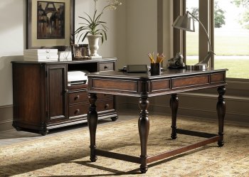 Kingston Plantation Writing Desk 2Pc Set 720-OH in Cognac [LFOD-720-HO-CDS]