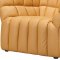 Terracotta Leatherette Modern Living Room W/Extra Cushioned Seat