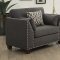 Laurissa Sofa & Loveseat Set 52405 by Acme in Charcoal Linen