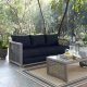 Aura Outdoor Patio Sofa 2923 in Gray & Navy by Modway w/Options