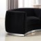 Julian Sofa 621 in Black Velvet Fabric by Meridian w/Options