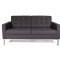 Florence Sofa FS90DGRW in Dark Grey Wool by LeisureMod w/Options