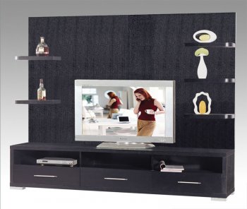 Wenge Finish Contemporary TV Stand with Drawers & Shelves [AHUTV-HC6229]