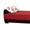 Merid Sofa Bed in Burgundy Microfiber by Rain w/Optional Items