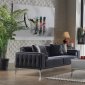 Loretto Sofa Bed in Anthracite Fabric by Bellona w/Options