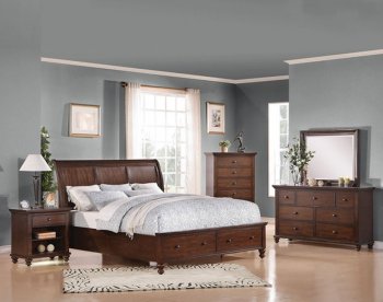 21380 Aceline Bedroom in Brown Cherry by Acme w/Options [AMBS-21380 Aceline]