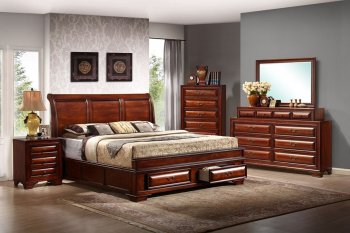 B2700 Bedroom in Oak w/2 Drawer Bed & Jewerly Dresser [EGBS-B2700JD 2Drw]